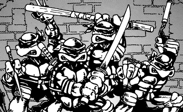Source Material: The Teenage Mutant Ninja Turtles Comic Book Was A Phenomenon Long Before Any - Teenage Mutant Ninja Turtles Black And White, Transparent background PNG HD thumbnail