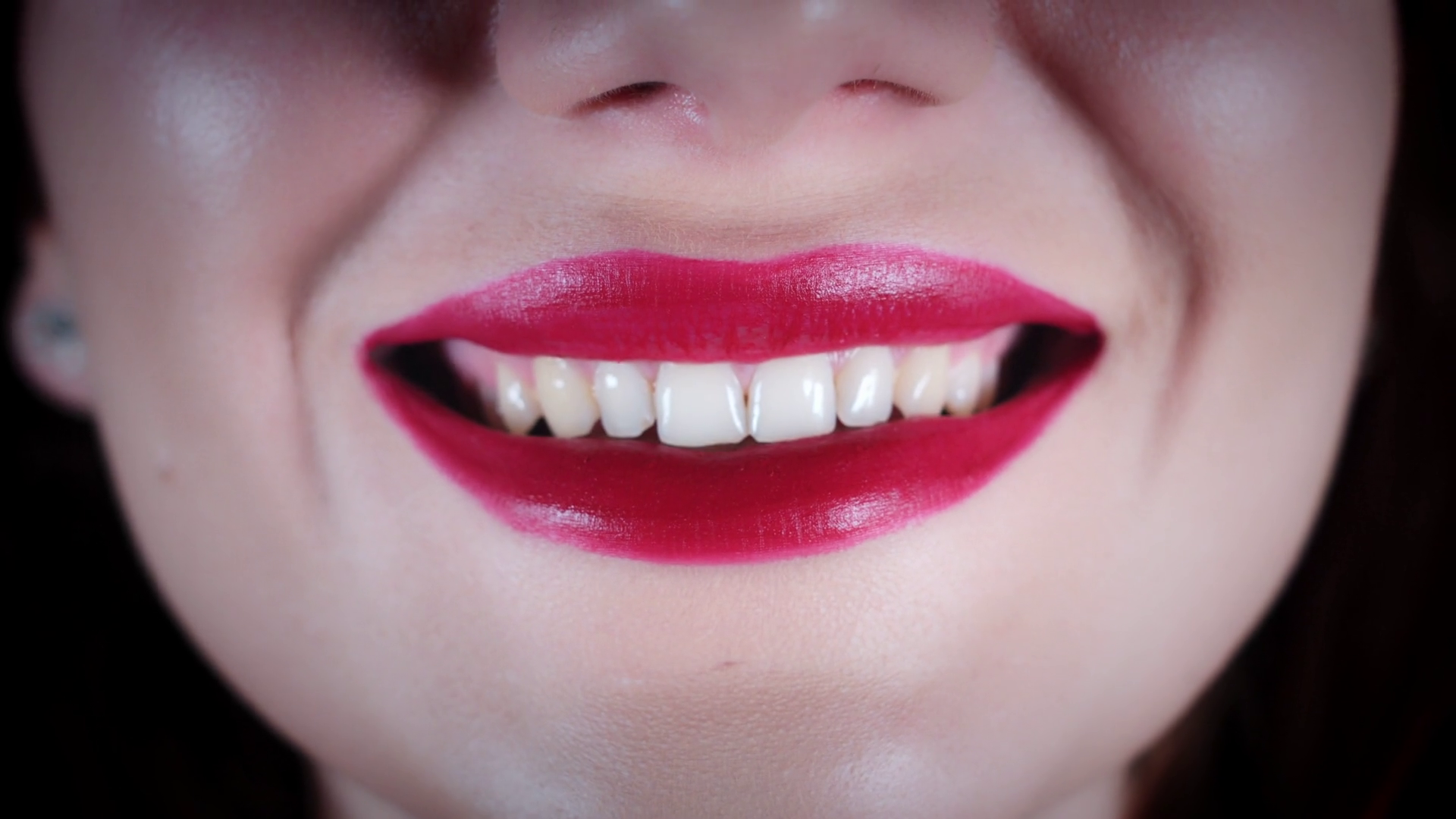4K Close Up Of Sexy Red Lips Teeth Smile Stock Video Footage   Videoblocks - Teeth Smile, Transparent background PNG HD thumbnail