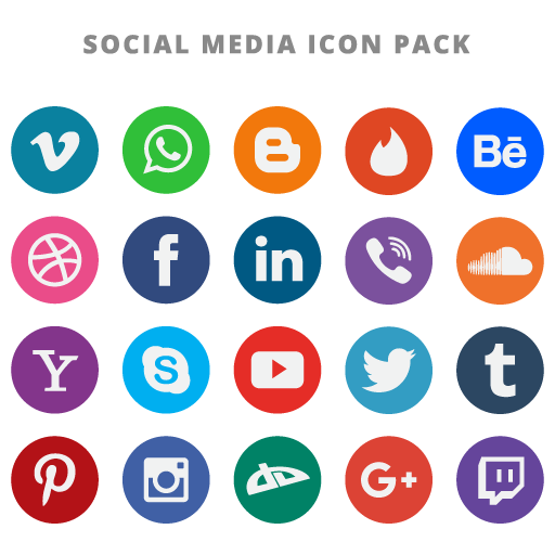 20 Free Flat Social Media Vector Icons . - Telegram Vector, Transparent background PNG HD thumbnail