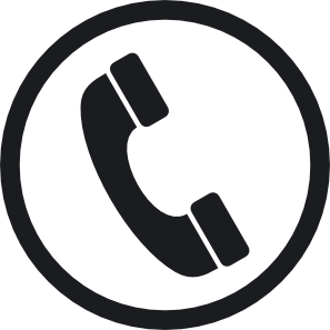 Telephone round icon