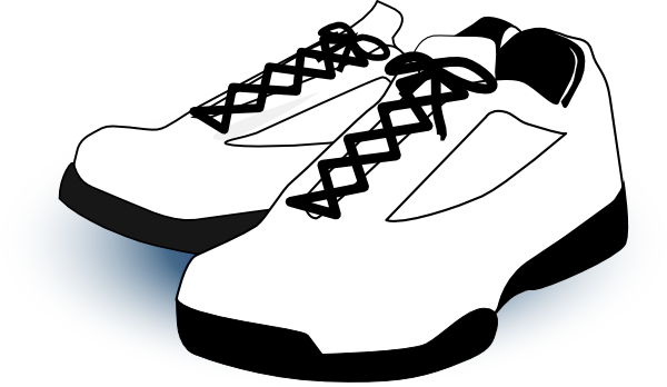 Download This Image As: - Tennis Shoe Black And White, Transparent background PNG HD thumbnail