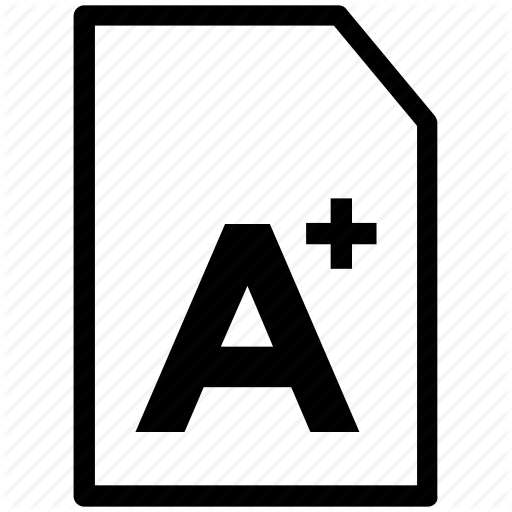 A Plus Grade, Good Grades, Report Card, School Test, Test Result Icon - Test Grade Black And White, Transparent background PNG HD thumbnail