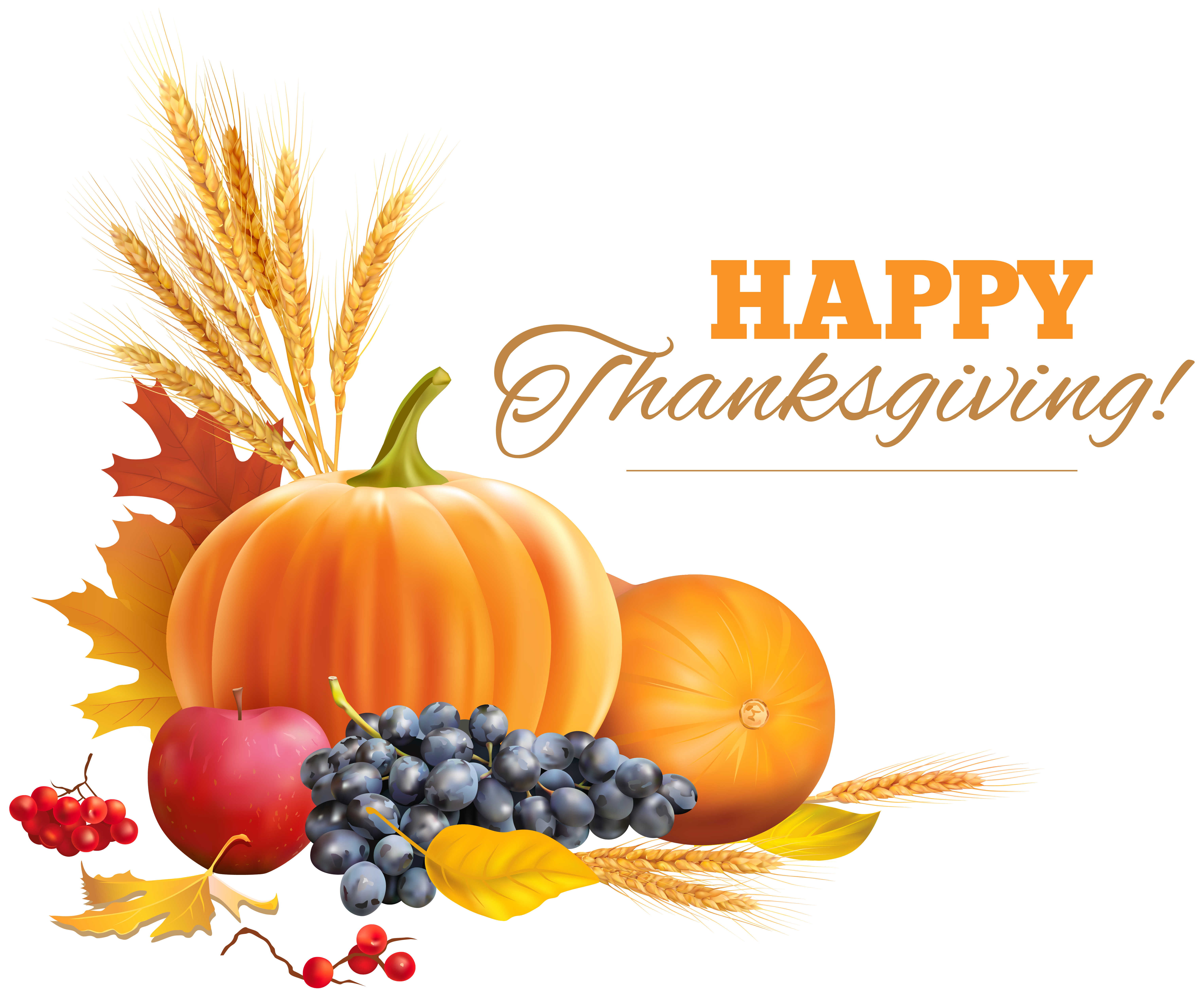 Happy Thanksgiving Decor Png Clipart Image - Thanks Giving, Transparent background PNG HD thumbnail