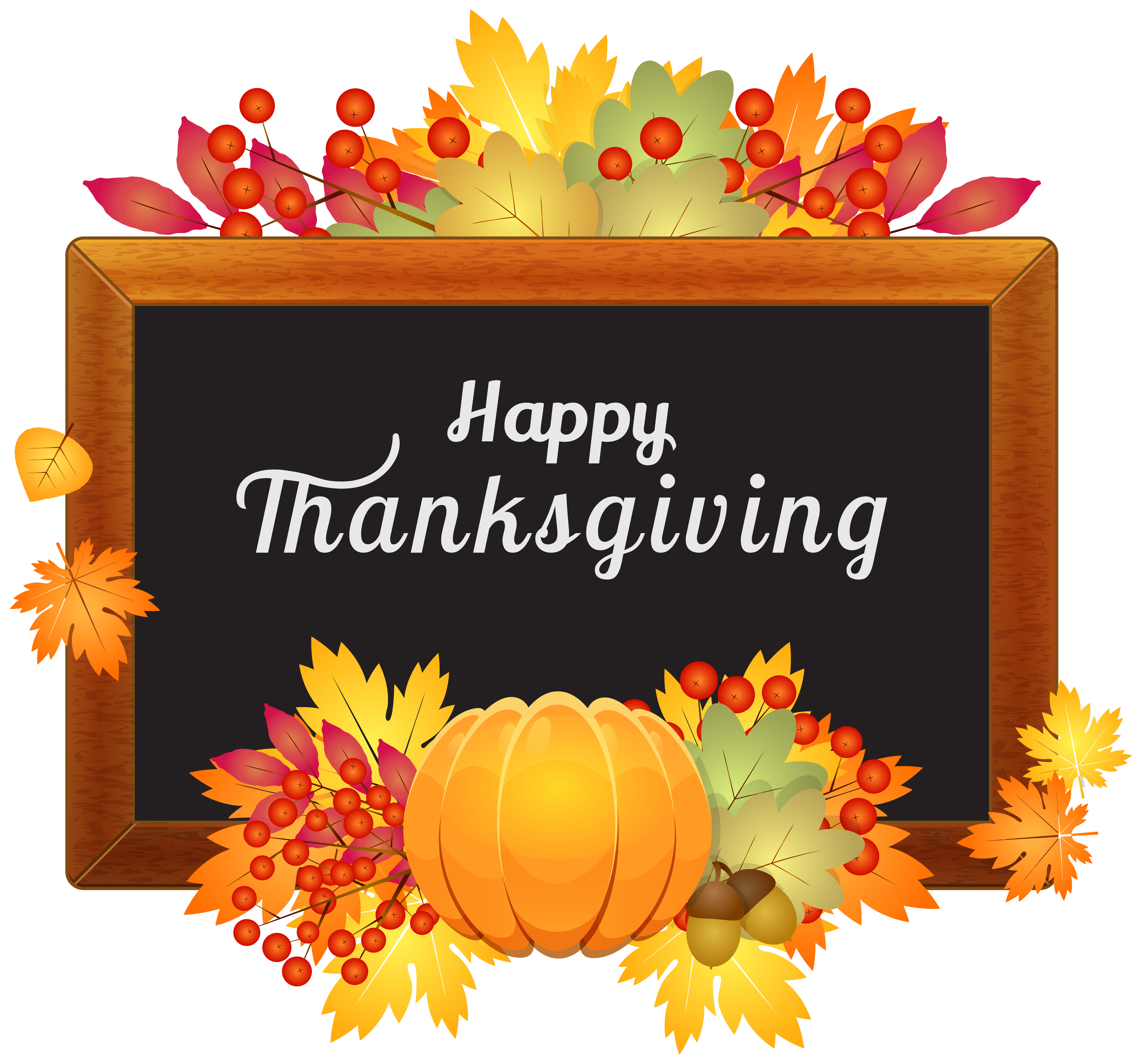 Happy Thanksgiving Decor Png Clipart Image - Thanks Giving, Transparent background PNG HD thumbnail