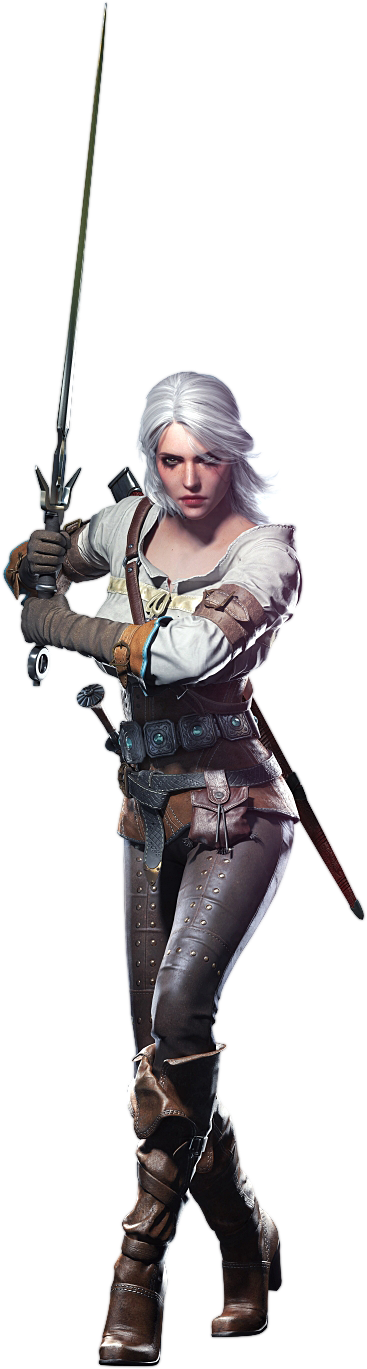 Tw3 Ciri By Ivances D7V55Z5.png - The Witcher, Transparent background PNG HD thumbnail