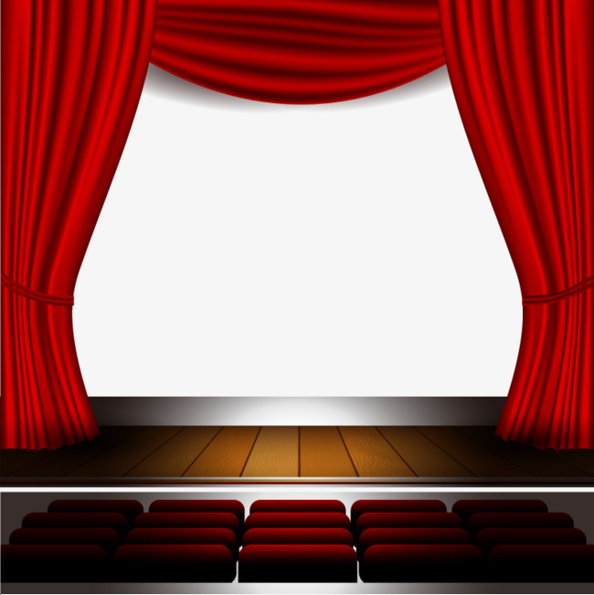 Vector Theater, Hd, Vector, Large Red Curtain Free Png And Vector - Theatre, Transparent background PNG HD thumbnail