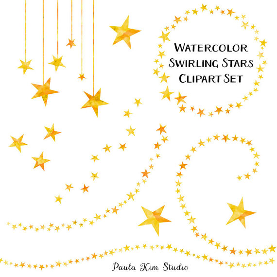 These Watercolor Star Embellishments Are Ready To Use To Decorate Photos, Collages And Cards. - Decorate, Transparent background PNG HD thumbnail