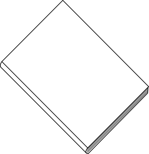 Blank White Book - Thin Black And White, Transparent background PNG HD thumbnail