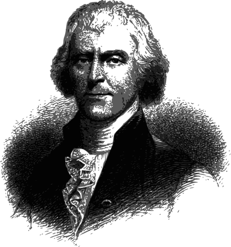 Thomas Jefferson Portrait Vector Illustration - Thomas Jefferson, Transparent background PNG HD thumbnail