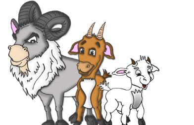 Three Billy Goats Gruff Clipart - Three Billy Goats, Transparent background PNG HD thumbnail