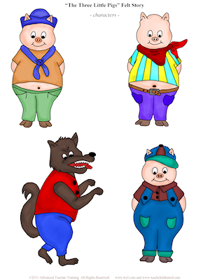 Three Little Pigs Felt Story Templates - Three Little Pigs, Transparent background PNG HD thumbnail
