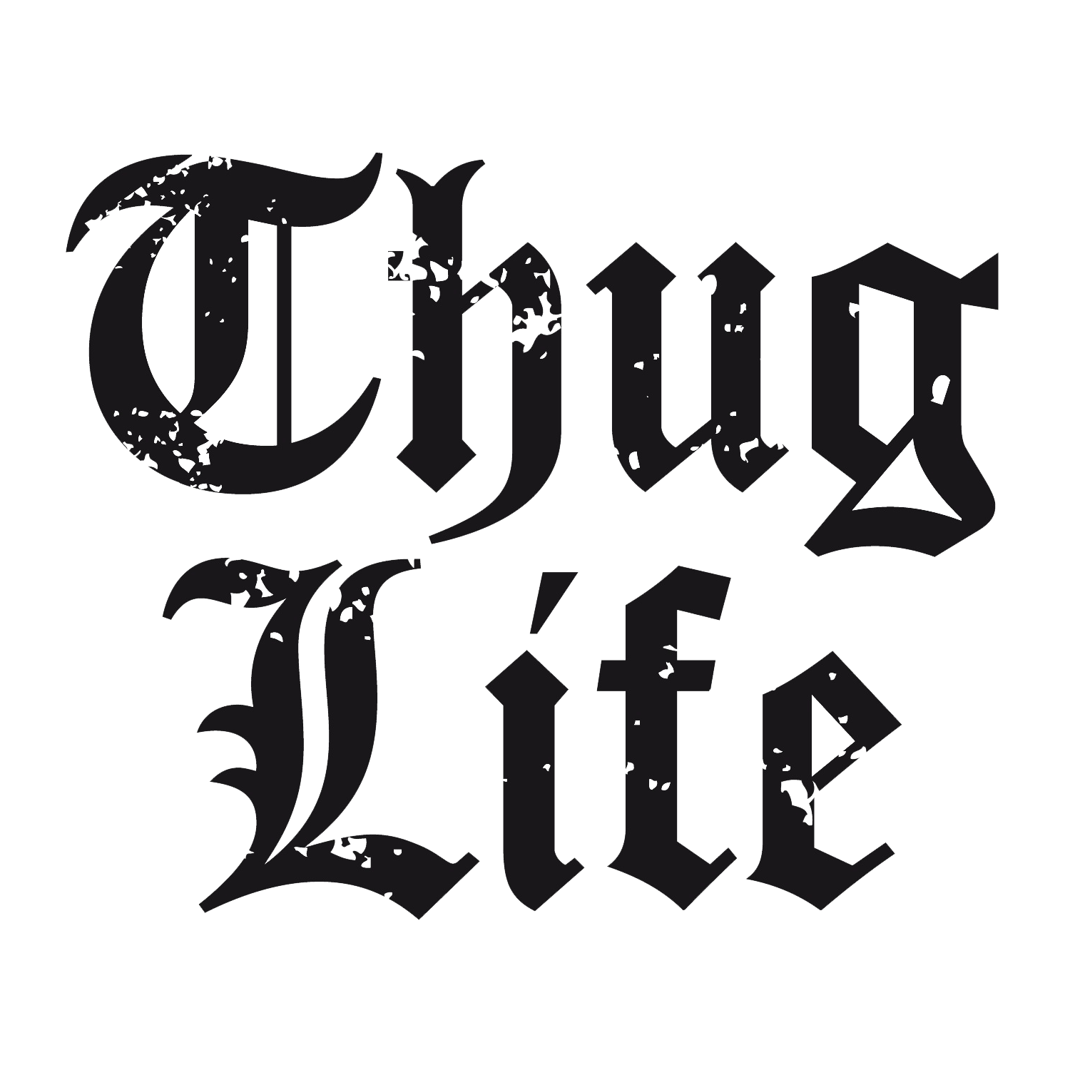 Thug Life Text PNG Image