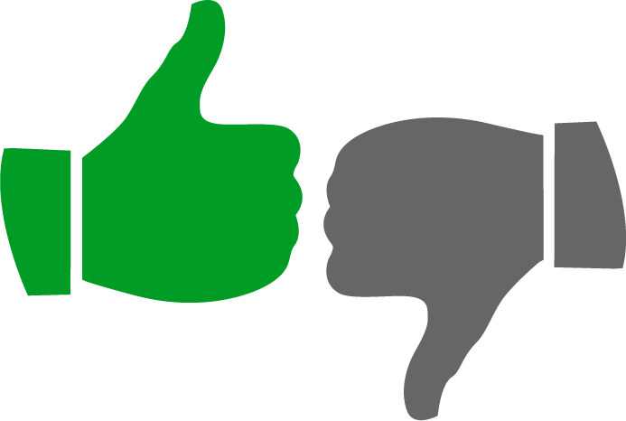 Thumbs Up And Thumbs Down PNG HD - Thumbs-Up-and-Down-1-.