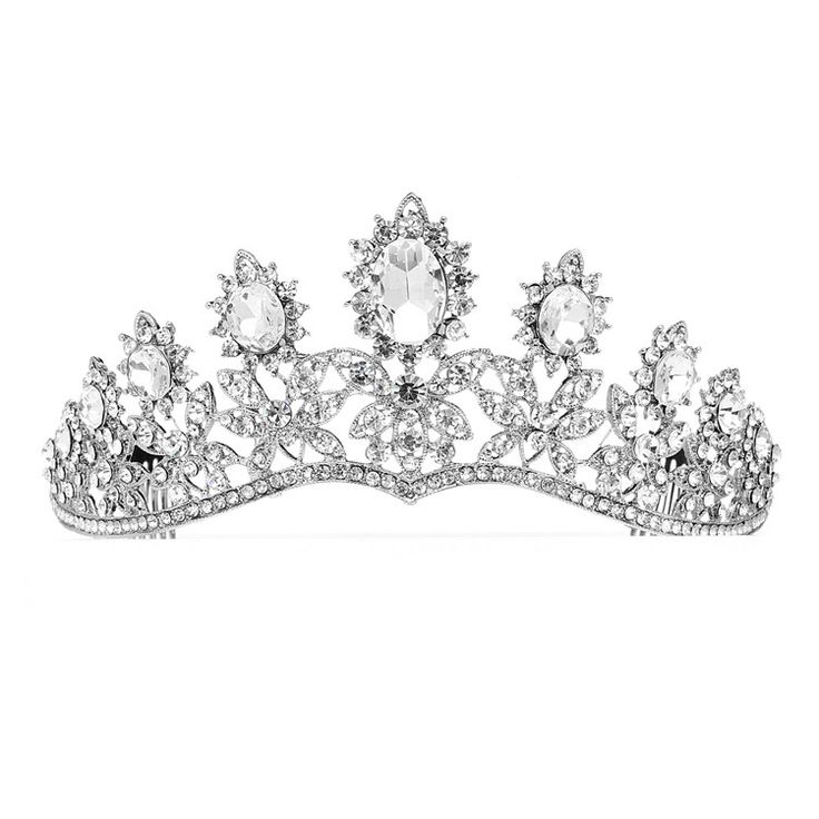 Royal Wedding Tiara With Dramatic Curve - Tiara Images, Transparent background PNG HD thumbnail