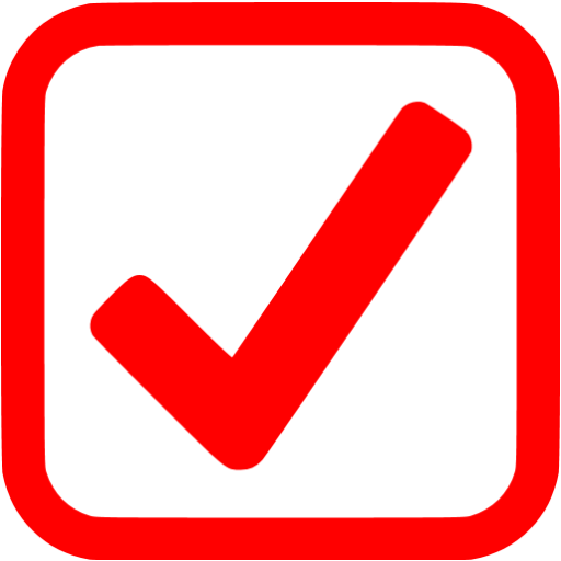 Red Checked Checkbox Icon - Tick Box, Transparent background PNG HD thumbnail