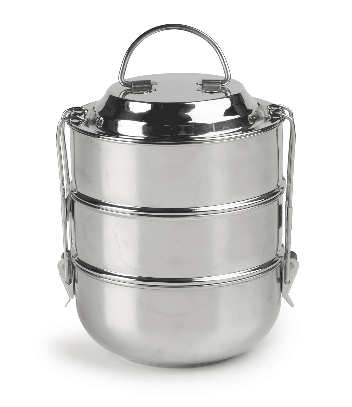Raja Domed 3 Tier Tiffin Lunch Box - Tiffin, Transparent background PNG HD thumbnail