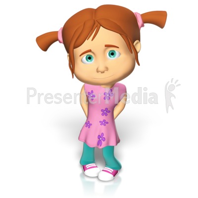 Cute Girl Shy Powerpoint Clip Art - Timid Girl, Transparent background PNG HD thumbnail