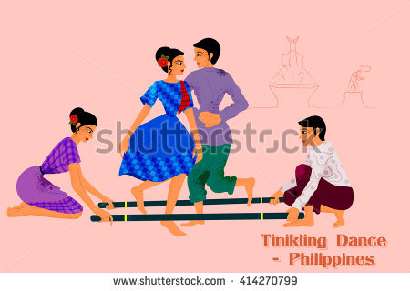 Vector Design Of Couple Performing Tinikling Dance Of Philippines - Tinikling, Transparent background PNG HD thumbnail