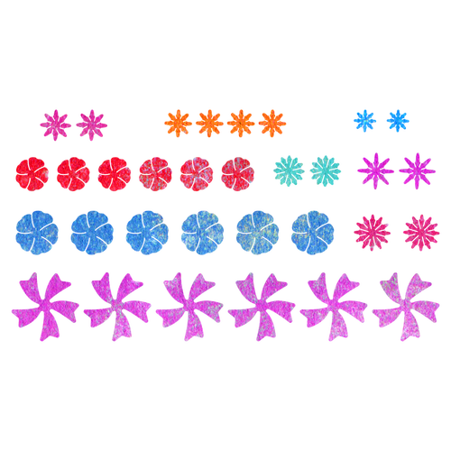 B376   Cheery Lynn Designs Tiny Flower Kit 32 Piece Die Set Cut Out - Tiny Flowers, Transparent background PNG HD thumbnail