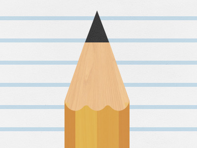 Pencil On Ruled Paper - Tip Of Pencil, Transparent background PNG HD thumbnail