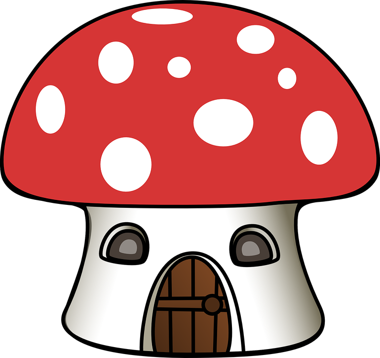 Mushroom, House, Cartoon, Toadstool, Home, Forest - Toadstool, Transparent background PNG HD thumbnail