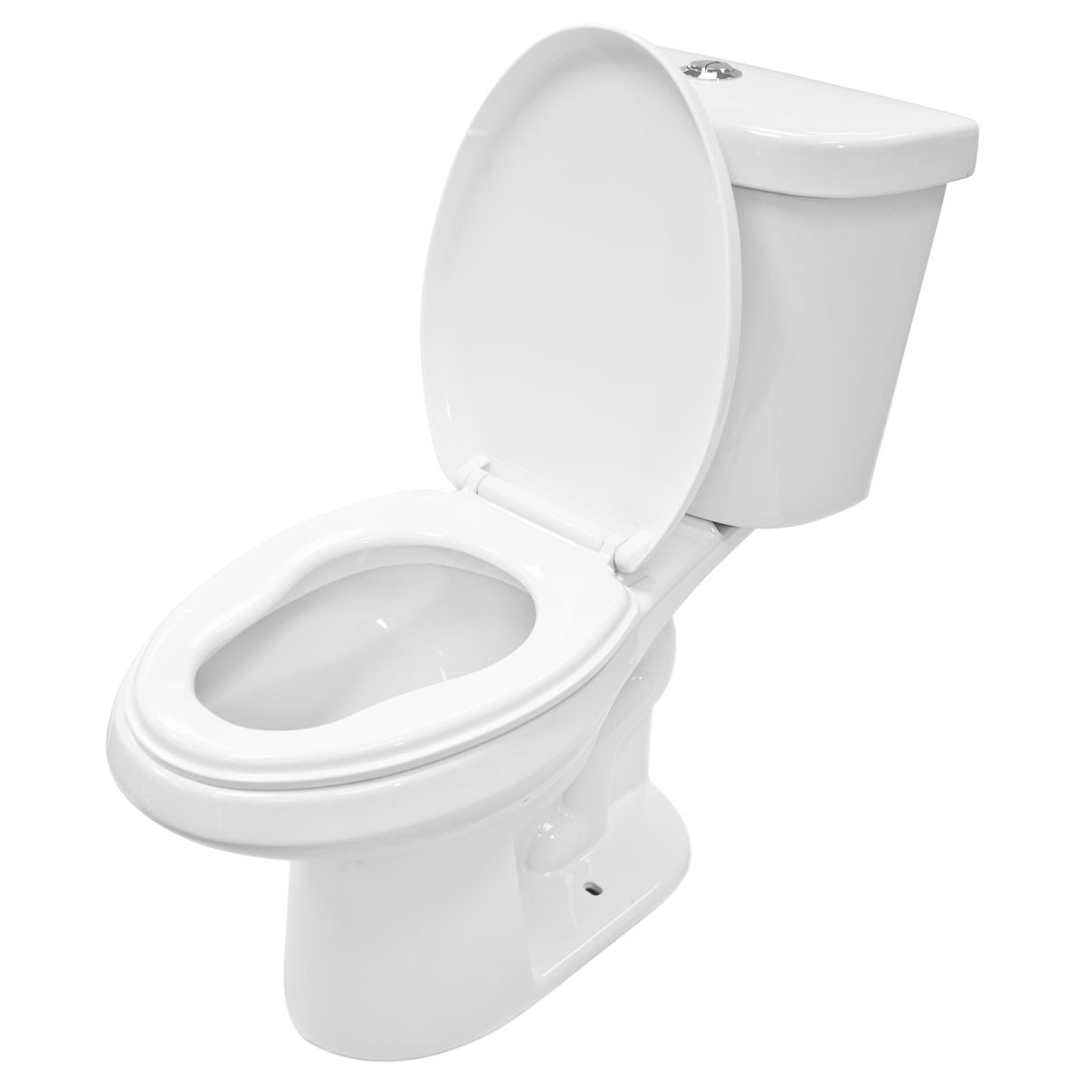 Lt1D Dual Flush Elongated Two Piece Ceramic Toilet - Toilet, Transparent background PNG HD thumbnail