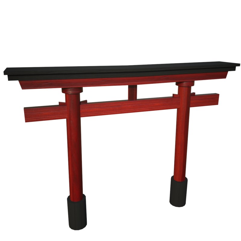 Japanese Torii Gate 3D Model - Torii Gate, Transparent background PNG HD thumbnail