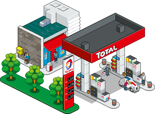 Arp Total Gas Station 02S.png - Total, Transparent background PNG HD thumbnail