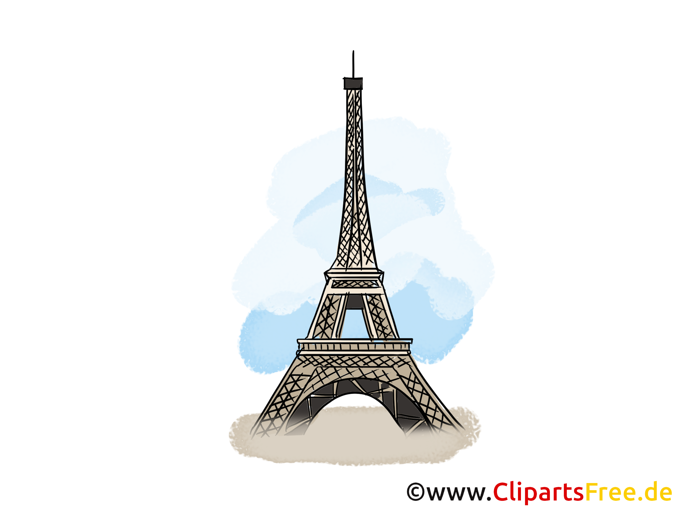 Clipart Tour Eiffel 3 - Tour Eiffel, Transparent background PNG HD thumbnail