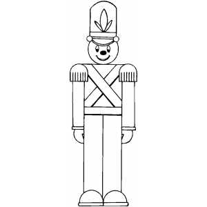 Toy Soldier Coloring Page - Toy Soldier Black And White, Transparent background PNG HD thumbnail