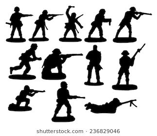 Toy Soldiers - Toy Soldier Black And White, Transparent background PNG HD thumbnail