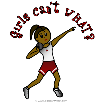 Girls Canu0027T What Shot Put Design - Track And Field Shot Put, Transparent background PNG HD thumbnail