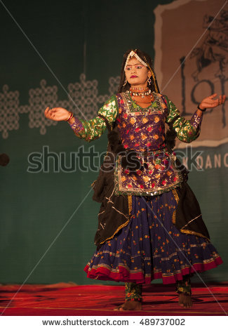 Jaisalmer, Rajasthan, India, 30 November 2013 : Unidentified Rajasthani Folk Dancer In Traditional - Traditional Dress Of Rajasthan, Transparent background PNG HD thumbnail