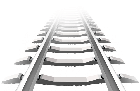 Railway Tracks Vector - Train Track, Transparent background PNG HD thumbnail