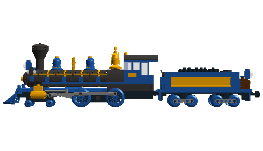 American 4 4 0 Blue Western (Side View) By Kota123 Hdpng.com  - Trains Side View, Transparent background PNG HD thumbnail