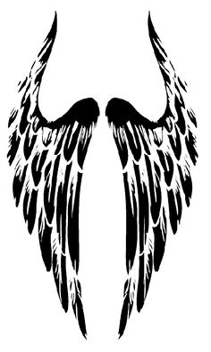 Tribal Angel Wings Tattoo.png (360×600) - Wings Tattoos, Transparent background PNG HD thumbnail