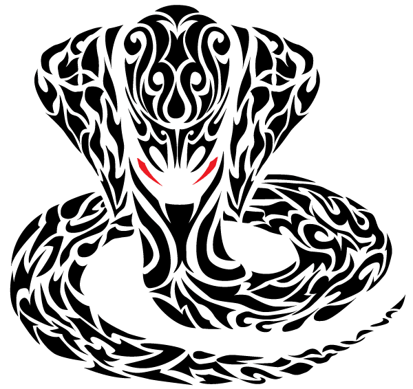 Tribal Cobra Snake Tattoo Vector - Snake Tattoo, Transparent background PNG HD thumbnail