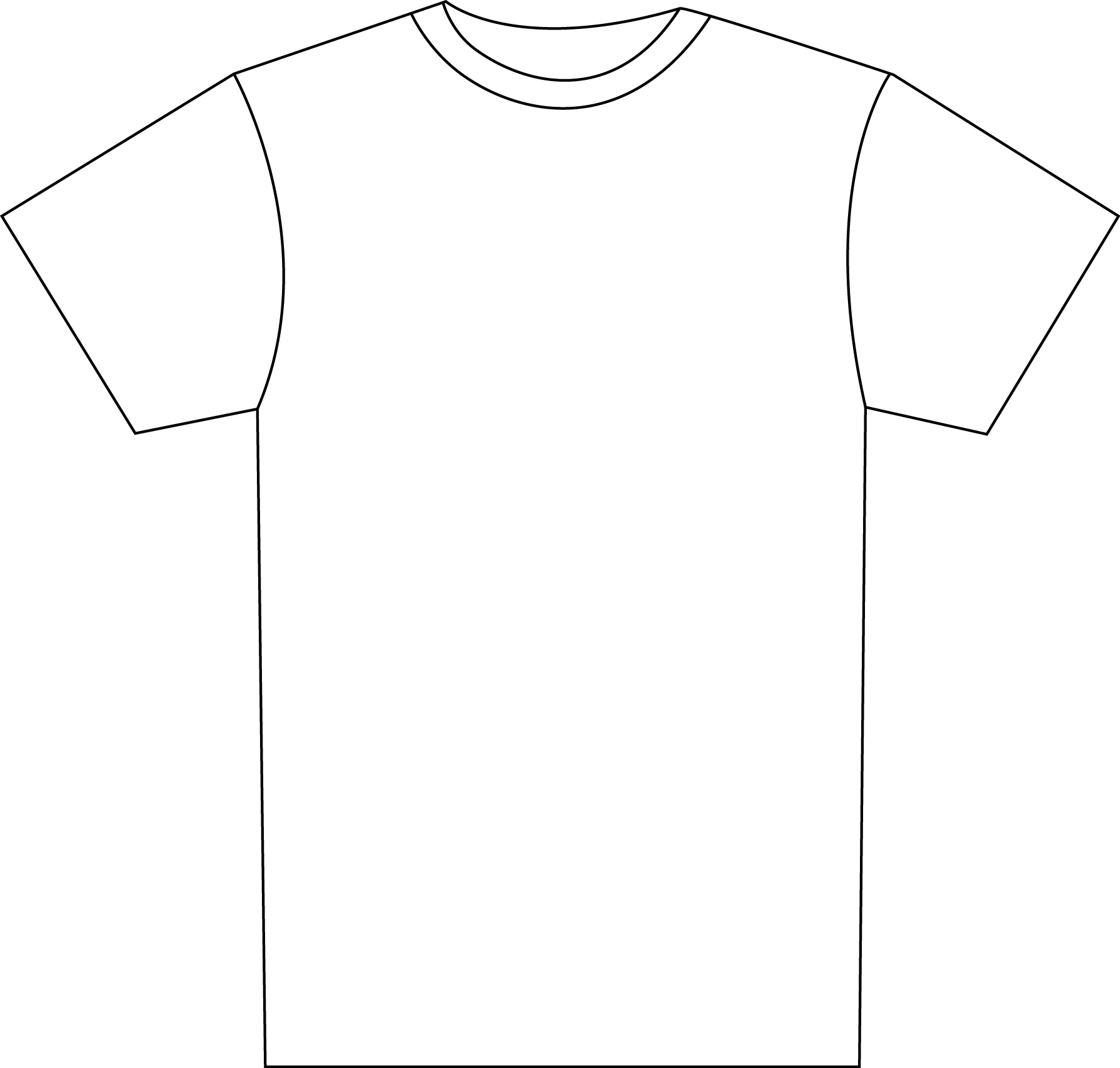 T shirt shirt outline printab