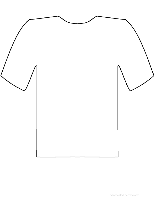 Enchanted Learning Search - Tshirt Outline, Transparent background PNG HD thumbnail