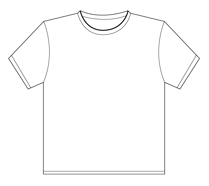 T Shirt Shirt Outline Printable Clipart 3 - Tshirt Outline, Transparent background PNG HD thumbnail