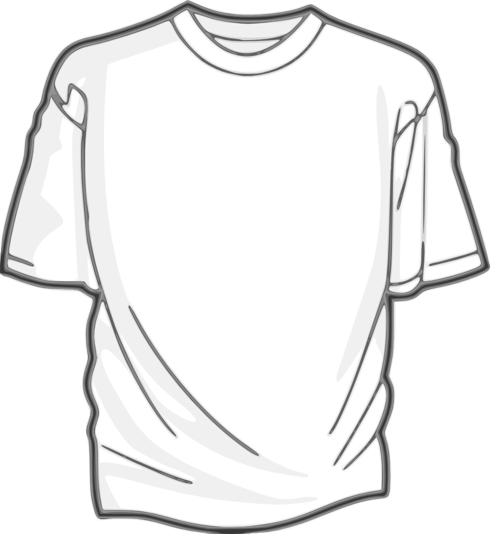 White T Shirt Png Image - Tshirt Outline, Transparent background PNG HD thumbnail