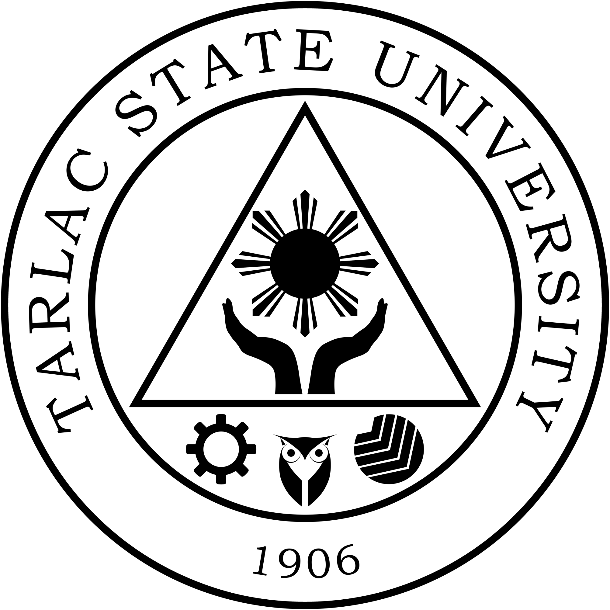 Download Logo: Colored | Black U0026 White | Embossed. Tarlac State University - Tsu, Transparent background PNG HD thumbnail
