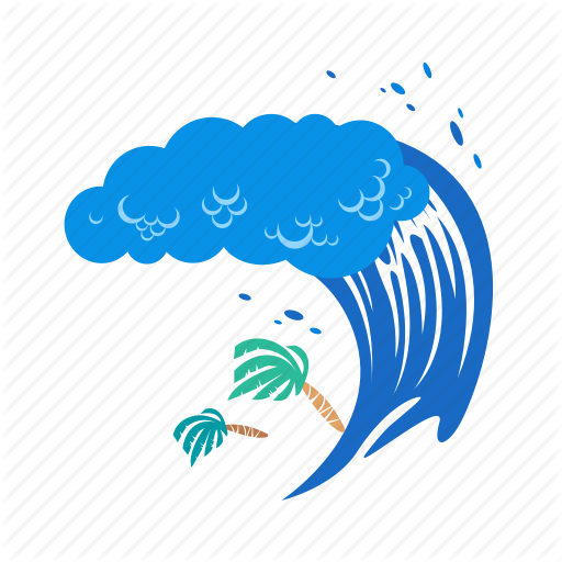Big Wave, Disaster, Environment, Tsunami, Warning, Water, Wave Icon - Tsunami Wave, Transparent background PNG HD thumbnail