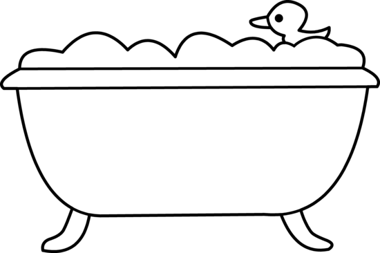 Bathtub Cliparts - Tub Black And White, Transparent background PNG HD thumbnail