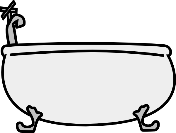 Download This Image As: - Tub Black And White, Transparent background PNG HD thumbnail