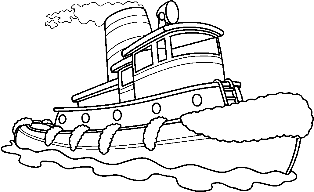 Pin Tugboat Clipart Black And White #4 - Tugboat Black And White, Transparent background PNG HD thumbnail
