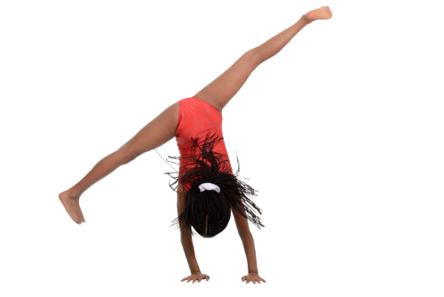 Girl Doing Cartwheel - Tumbling, Transparent background PNG HD thumbnail
