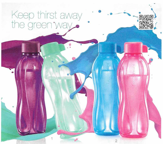 1L Flip Top Eco Bottles Bpa Free!! - Tupperware, Transparent background PNG HD thumbnail