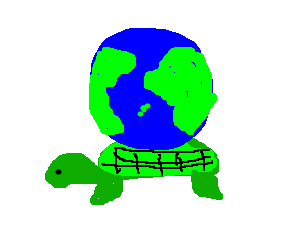 Turtle On Its Back Png - Turtle Carrying Whole World On Its Back, Transparent background PNG HD thumbnail