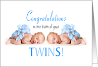 Congratulations On Your Twin Boys Card - Twin Baby Boy Congratulations, Transparent background PNG HD thumbnail